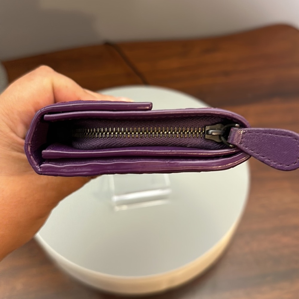 Bottega Veneta Intrecciato Bifold Long Wallet Lambskin Purple - Picture 4 of 14